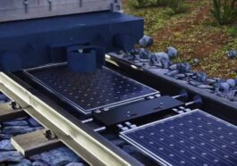 Sera-t-il possible de transformer les chemins de fer en centrales solaires ? 55 Ilustração de painéis para produzir energia solar a partir das linhas de comboio