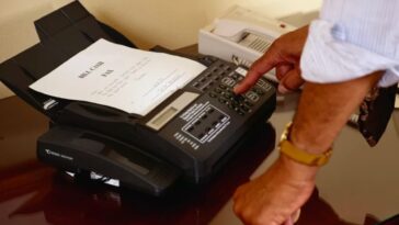 Ilustração de um fax dos anos 90