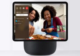 Imagem de conceito de um novo equipamento da Apple baseado no iPad e no HomePod