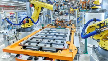 Produção de baterias de carros elétricos