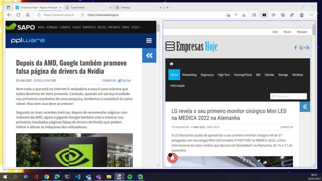 Pages d'onglets Edge ouvertes Microsoft