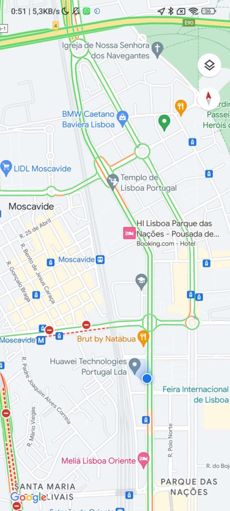 Interface gestuelle pour smartphone Google Maps
