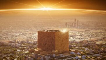Mukaab, o cubo gigante que a Arábia Saudita planeia construir