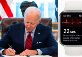 Imagem Joe Biden com o seu Apple Watch