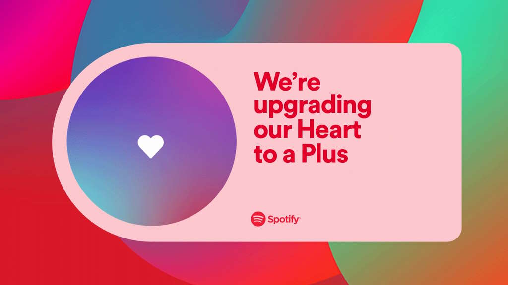 Spotify coeur plus bouton de musique