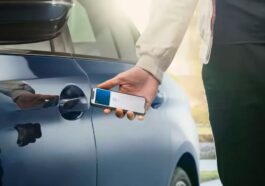Ilustração Carkey da Apple com NFC e UWB