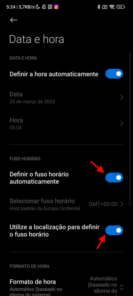 horloge smartphone réglage de l'heure android