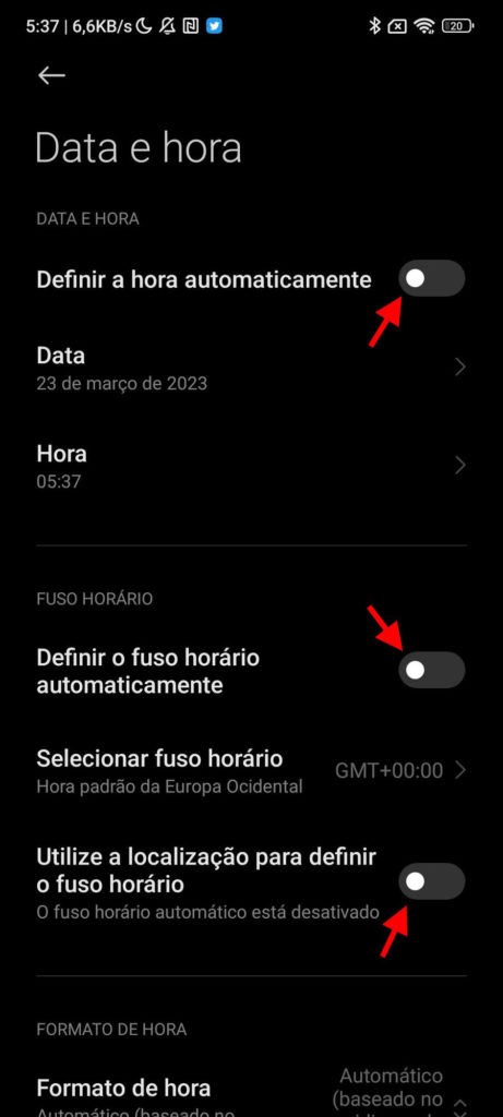 horloge smartphone réglage de l'heure android