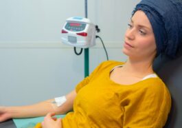 Ilustração mulher com leucemia
