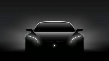 Ilustração do Apple Car da Apple que terá chips TSMC
