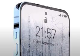 Ilustração do iPhone 17 Pro sem Dynamic Island e Face ID debaixo do ecrã