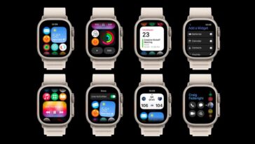 Imagem que mostra um watchOS 10 de conceito para Apple Watch