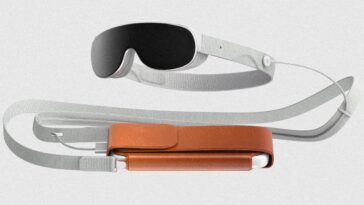 Ilustração das imagens dos Apple Glass para realidade aumentada