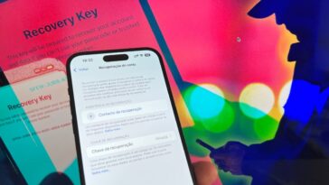 Imagem ativação chave de segurança no iPhone 14 Pro