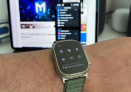 Imagem do Apple Watch a controlar um iPad e iPhone com opção da Acessibilidade