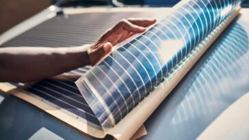 Imagem de painéis solares flexíveis para qualquer superfície