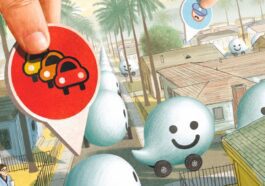 Ilustração do envio de tráfego pelo Waze para as localidades