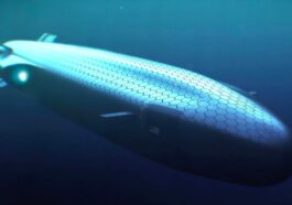 Ilustração de submarino futurista