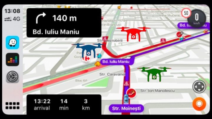 Waze : les autorités enverront des drones sur les routes encombrées signalées par les utilisateurs 2 Illustration des autorités Waze utilisant Waze pour surveiller le trafic
