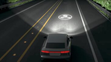 Imagem da tecnologia de faróis desenvolvida pela Hyundai Mobi