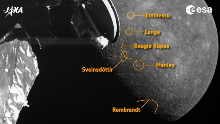 Le vaisseau spatial prend des images incroyables de Mercure dans un passage très proche 5 Image capturée par le vaisseau spatial de l'ESA et Jaxa BepiColombo