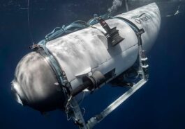 Imagem do submarino Tital que terá sofrido uma implosão que matou instantaneamente os 5 ocupantes
