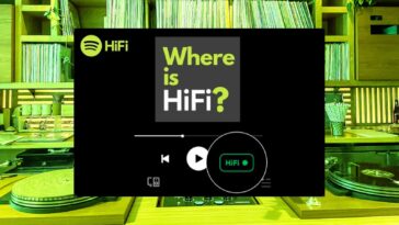 Ilustração Spotify com HiFi