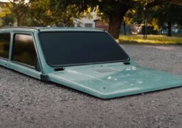 Imagem de um Fiat Panda transformado em aberração