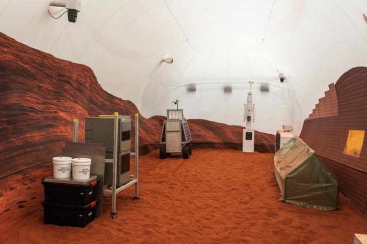 Simulation de l'environnement de Mars, par la NASA