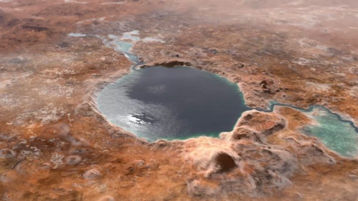Illustration du cratère Jezero