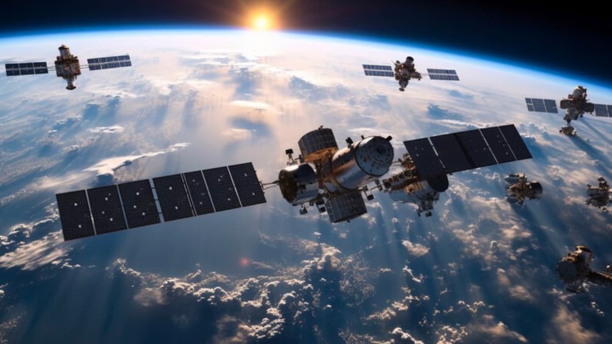 Ilustração da rede de satélites da China, chamada Guo Wang