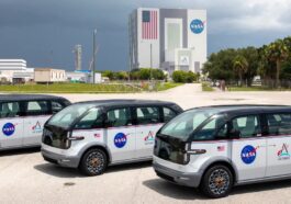 Imagem dos veículos elétricos Canoo da NASA