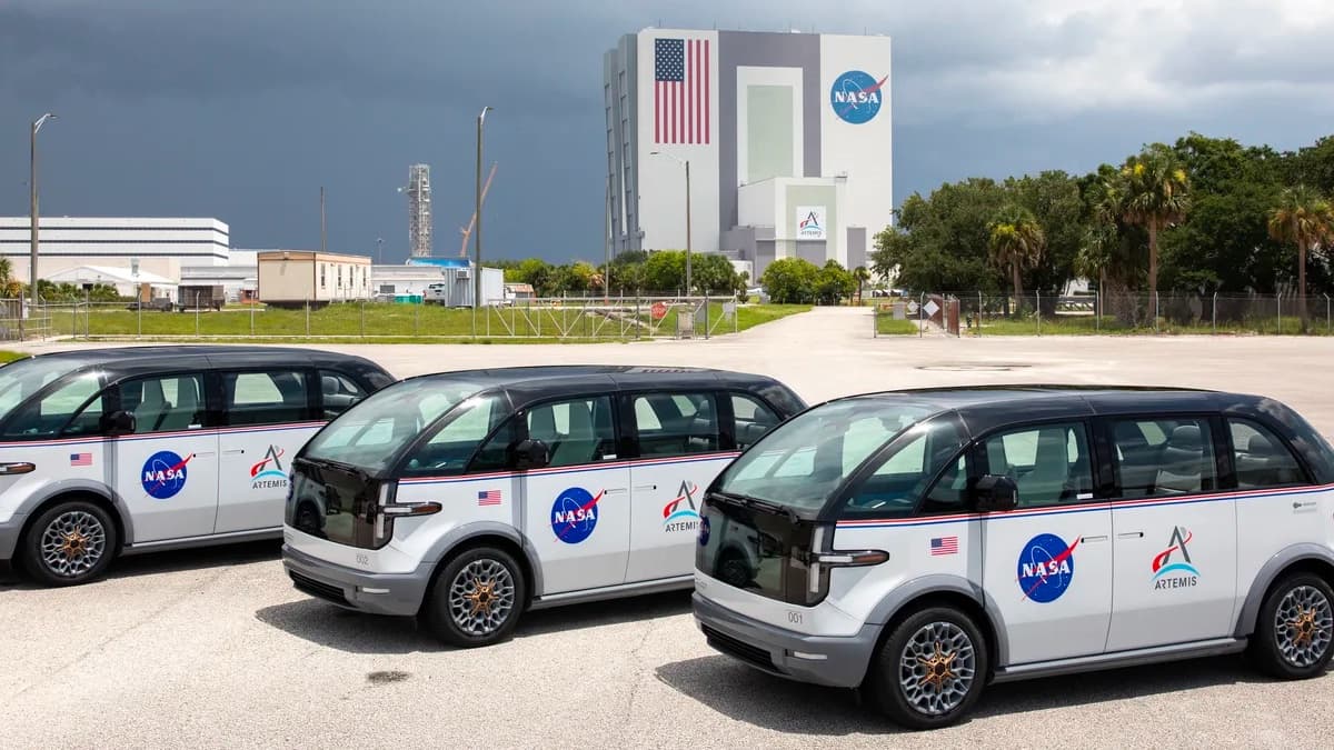 Imagem dos veículos elétricos Canoo da NASA