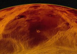 Ilustração da crosta do planeta Vénus