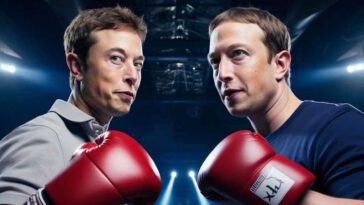 Mark Zuckerberg Elon Musk luta empenho