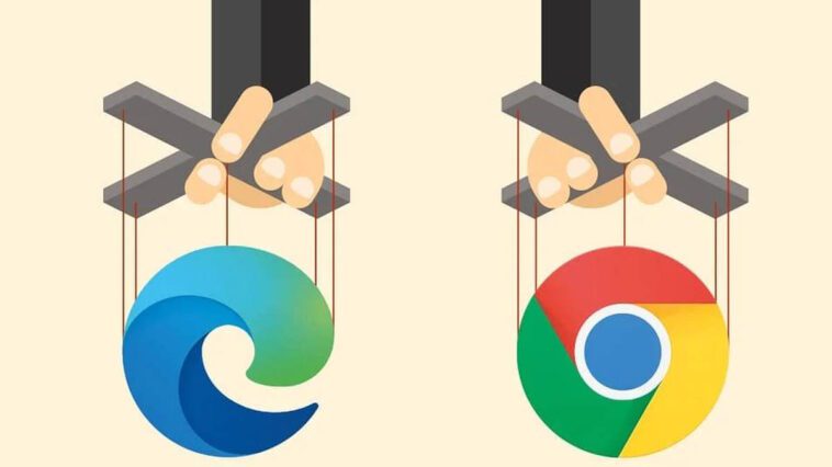Microsoft Edge Google Chrome browsers