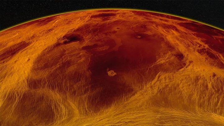Illustration de la croûte de la planète Vénus