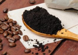 Ilustração borras de café usadas para fortalecer o betão