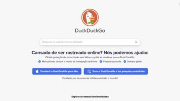Imagem DuckDuck que poderia ter integrado o safari