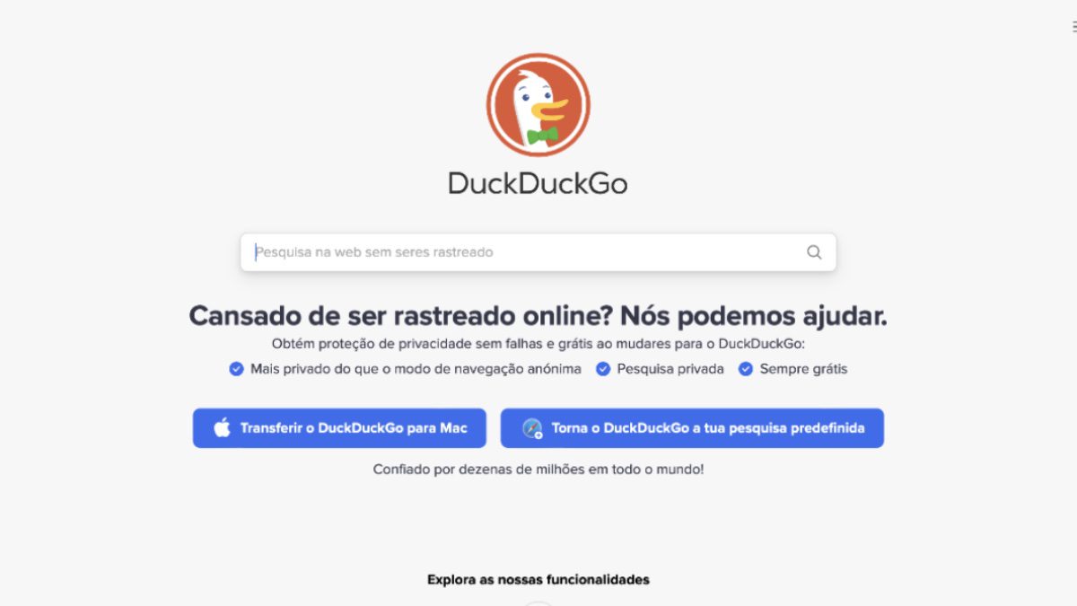 Imagem DuckDuck que poderia ter integrado o safari