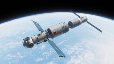 Ilustração da Estação Espacial da China