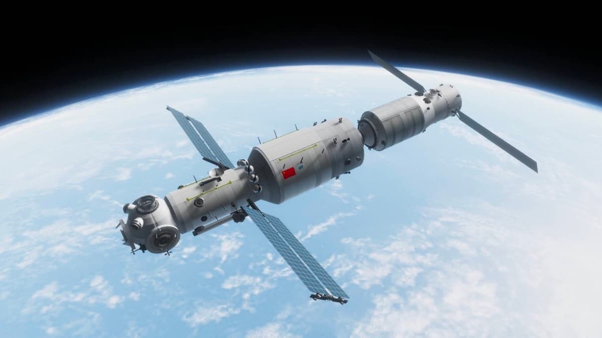 Ilustração da Estação Espacial da China