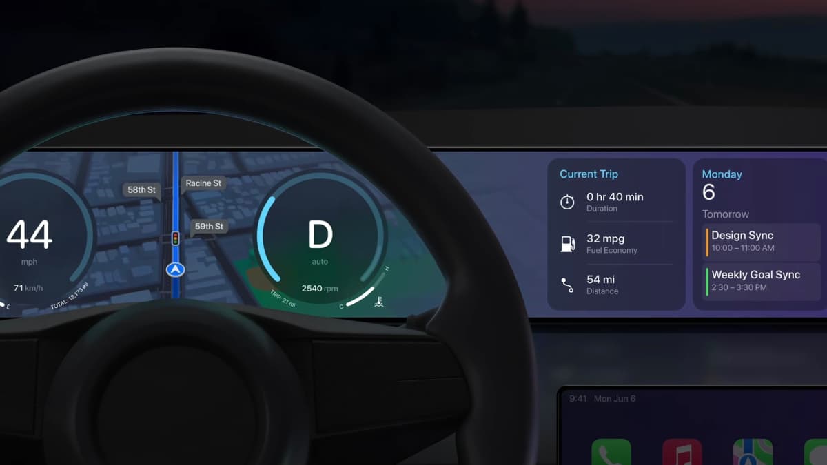 Imagem do novo CarPlay da Apple