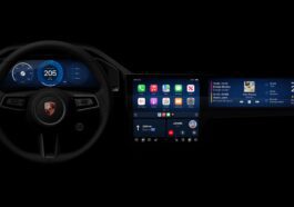 Imagem do novo Apple CarPlay no habitáculo da Porsche