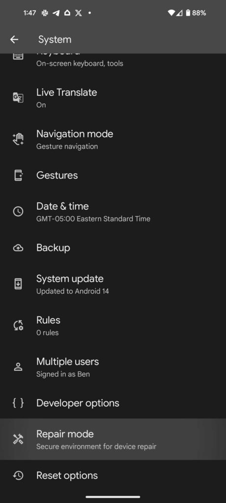 Réparation du mode Android Pixel Google Reapir