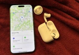 Imagem AirTags com AirPods na app Encontrar do iPhone da Apple