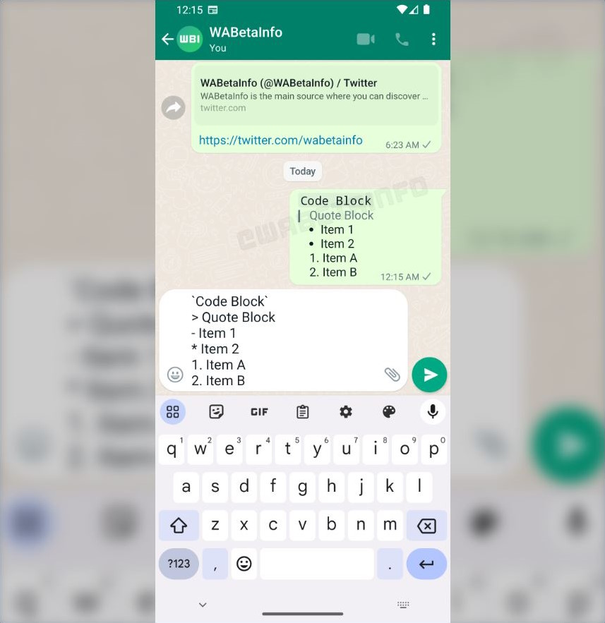 Le formatage du texte va changer sur WhatsApp et a déjà commencé à être testé sur Android et iOS 3 Formatage du texte WhatsApp iOS Android