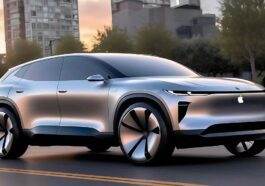 Ilustração criada por IA do carro elétrico da Apple, vulgo, Projeto Titan