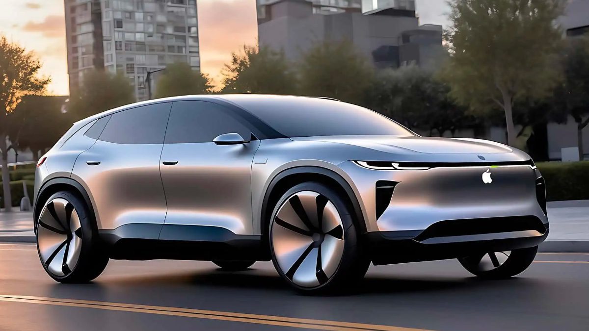 Ilustração criada por IA do carro elétrico da Apple, vulgo, Projeto Titan