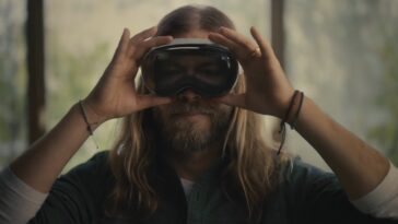 Imagem Apple Vision Pro do vídeo Hello